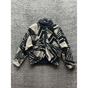 Free People FP Movement Hit The Slopes Printed Fleece Jacket Rocky Ridge Size XL